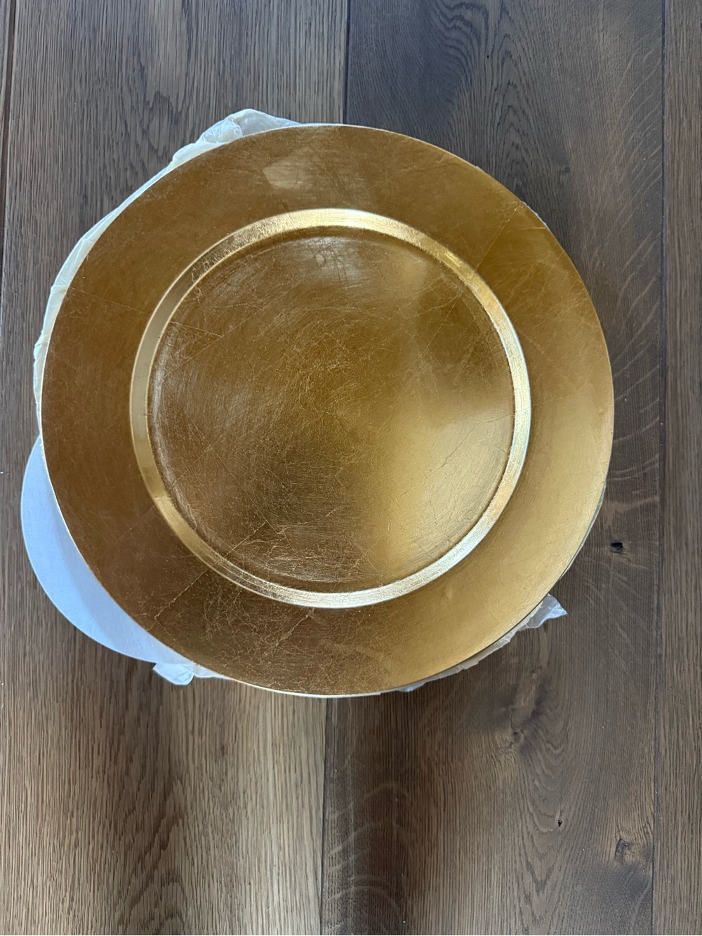 Eight Gold Leaf Decorative Charger Plates